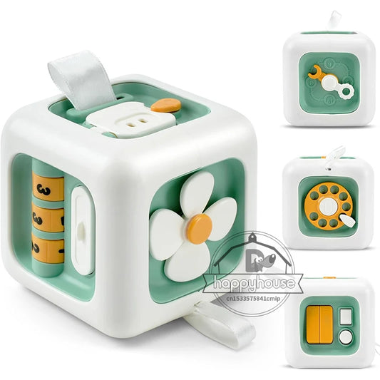 Activity Busy Cube Sensory Toys for Toddlers Montessori Toys for 1 Year Old Travel Toys Educational Learning Toy for 12-18 Month