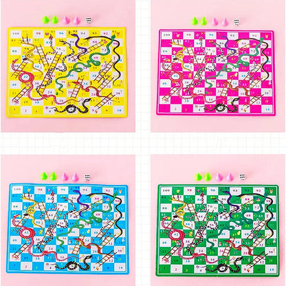 10 Pcs Paper Portable Snakes and Ladders Fun Board Family Games Kids Birthday Party Favors Carnival Giveaways Kindergarten Gifts